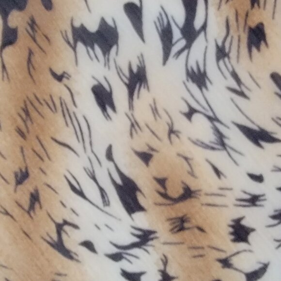 Leopard Print Pull On Chiffon Ruffled Calf Length Skirt - Picture 2 of 9